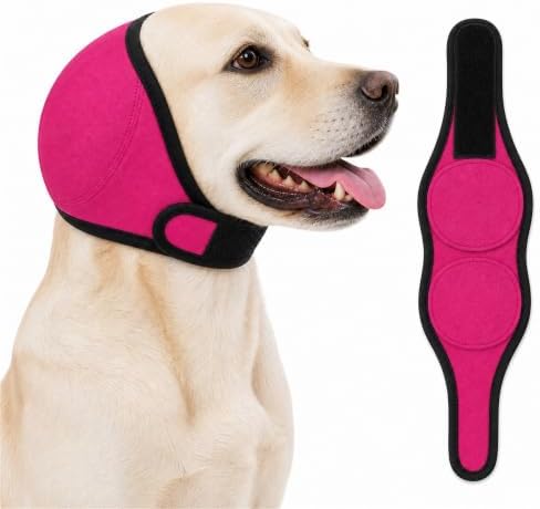 Dog Ear Muffs for Noise Protection, Pink, Medium (14"-19")