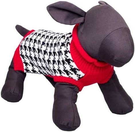 THE WORTHY DOG Sleeveless Pullover Pet Sweater,for Medium Dogs, with Scarf