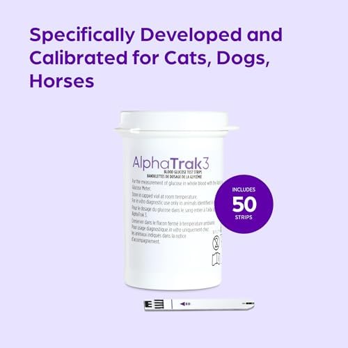 AlphaTrak3 Test Strips for Diabetic Dogs, Cats & Horses, 50 Count