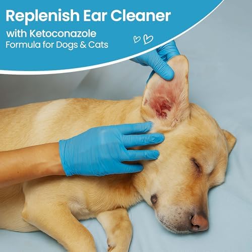 Replenish Otic Ear Cleaning Solution for Dogs, Antiseptic Ear Flush, 8 oz