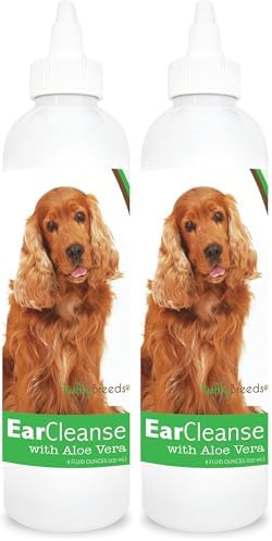 Healthy Breeds Cocker Spaniel Ear Cleanse with Aloe Vera Cucumber Melon 8 oz (Pack of 2)