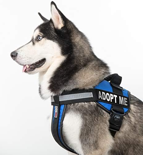 Dogline Adopt Me Patches for Dog Harness, Hook-and-Loop Fastener, Removable, Small/Medium