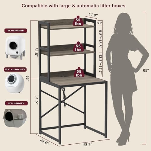 Heybly Litter Box Enclosure for Self-Cleaning Robot 3 & 4, HCLB001SG