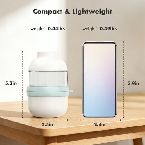 3 in 1 Dog Water Bottle with Crossbody Strap, Portable Dog Travel Water Bottle with Treat & Poop Bag Dispenser for Small Dogs Walking Hiking(Pale Purple)