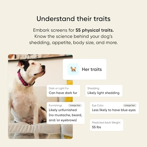 Embark Breed & Health Dog DNA Test – 400+ Breeds, 270+ Health Risks