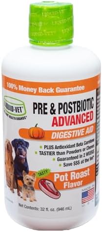 Liquid-Vet K9 Pre & PostBiotic Advanced (Pot Roast, 32oz Economy Size)