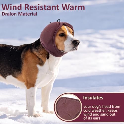 Thick Padded Noise-Reducing Dog Ear Muffs, Anti-Anxiety Calming Ear Hoodie