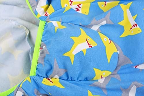Dog Surgery Recovery Suit Female Male for Dogs After Surgery Medium Large Dogs Onesie Dog Pajamas Pjs Clothes (Yellow Shark, 34 (Chest 35.04 in | Backlength 23.62 in))