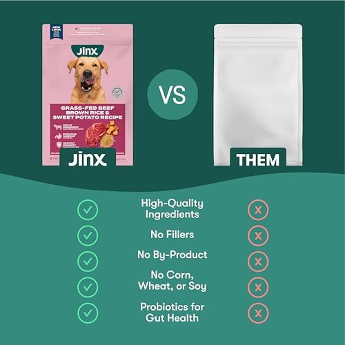 Jinx Dry Dog Food - Grass-Fed Beef, Brown Rice & Sweet Potato, 30lb