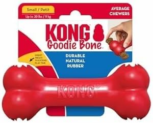 KONG Goodie Bone, Treat-Dispensing Toy, Red, for Small Dogs (Pack of 2)