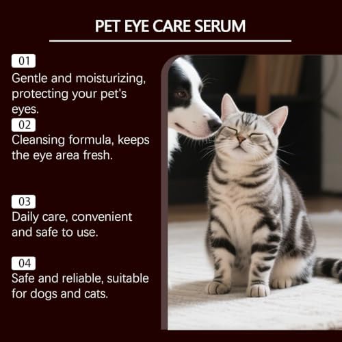 Gentle Pet Eye Care Serum for Dogs & Cats, Gentle Alcohol‑Free Formula, 30ml Easy‑Apply Bottle, Daily Grooming Essential (1pc)