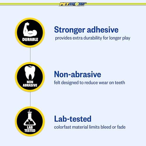 PetSport Tuff Ball - Medium Tennis Balls for Dogs, Great for Boredom & Aggressive Chewers, Dog Toy, Medium Tennis Balls for All Dogs, Certified Non-Toxic, Won't Wear Down Teeth - 2.5"(2 Pack)