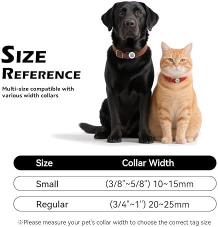 QR Code Dog Tag with NFC, Personalized Pet ID Tag, Silicone Dog ID Tag, Modifiable Pet Online Profile, Multiple Emergency Contact, Scan QR Code Send GPS Location Email (Small, Black&White)