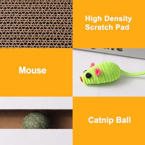 Cat Laptop Scratcher, Cat Scratcher Cardboard, Interactive Toys, Kitten Supplies and Stuff for Indoor Cats