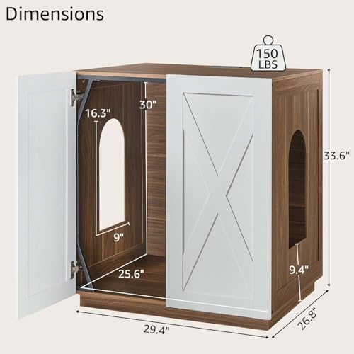 unipaws Cat Litter Box Enclosure for Self-Cleaning & Automatic Litter Boxes