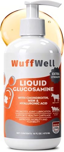 WuffWell Liquid Joint Support for Dogs, USA Made - Liquid Glucosamine