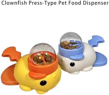 Dog Food Feeders Toy with Fish Design Pet Press Treats Dispenser Indoor Entertainment Toy for Boredom Pet Cats Interaction Dog Puzzle Feeders