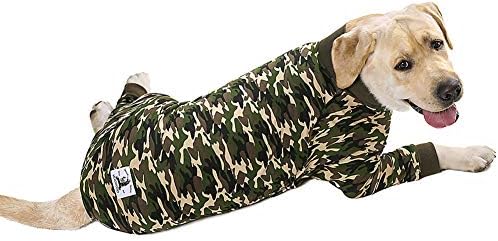 Dog Surgery Recovery Suit Female Male for Dogs After Surgery Medium Large Dogs Onesie Dog Pajamas Pjs Clothes (Camo, 28 (Chest 26.77 in | Backlength 18.11))
