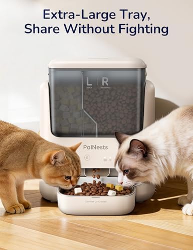 Automatic Cat Feeder 5L Dual Chamber, Timed 10 Meals WiFi