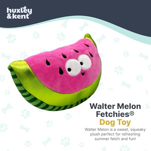 Huxley & Kent Fetchies Plush Dog Toy, Walter Melon, Large