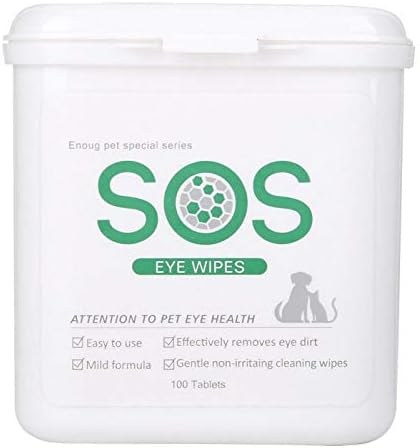 Grooming Wipes Pet Wipes for Dogs & Cats, 100pcs Polyester Pet Eye Wet Wipes Cat Dog Tear Stain Remover Gentle Cleaning Towels