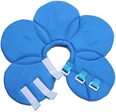 Elizabethan Collar, Soft & Waterproof Grooming & Recovery Collar for Puppy & Small Medium Dogs (L Neck:13-15in, Blue)