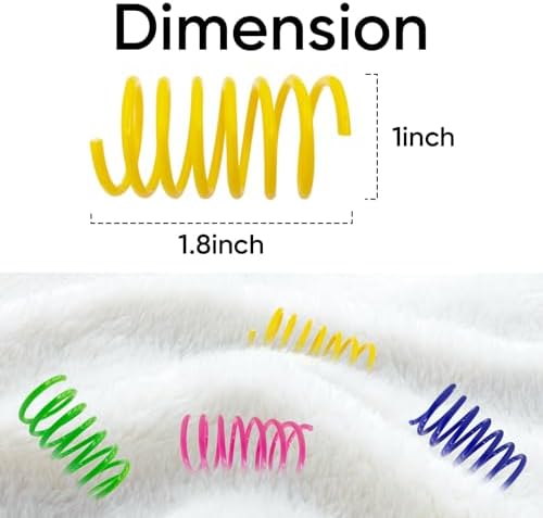 Cat Toys for Indoor Cats, 30 Pack Interactive Cat Spring Toys