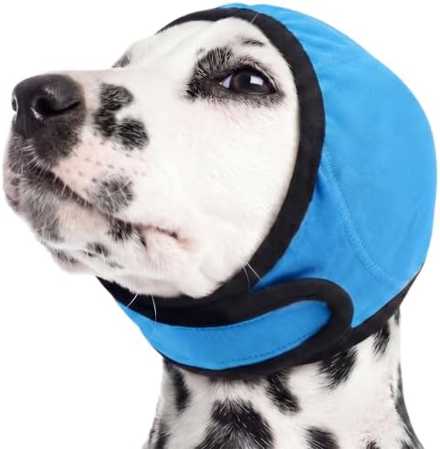 Allroaring Dog Ear Wraps for Fireworks Storm Noise Blocking, Lackblue L