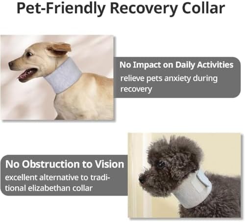 Cat Neck Brace Cover - Adjustable Elizabethan Collar for Post-Surgery Recovery, Anti-Lick Wound, Protective Cervical Cone for Small Medium Large Dogs Cats (Neck Girth 5.9-12.6" Depth3.9