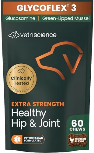 VetriScience Extra Strength Healthy Hip & Joint Chews for Dogs, 60 Count