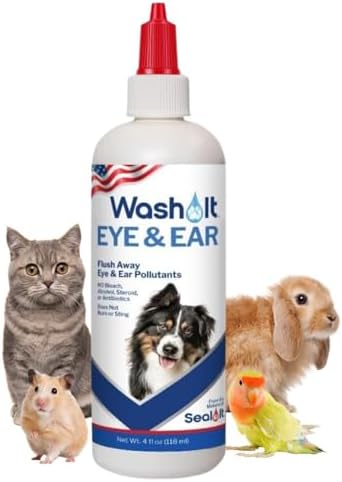 Wash-It Eye & Ear Wash for Pets, Hypochlorous Acid Tear Stain Remover