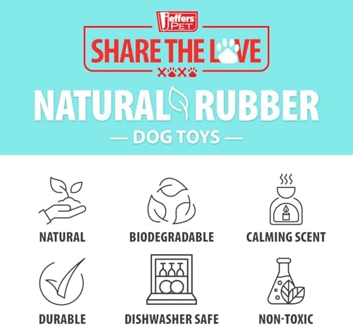 Jeffers Pet Natural Rubber Dog Chew Toy – Watermelon, Small – Treat Dispensing, Vanilla Scent, Durable, Non-Toxic, Dishwasher Safe, Interactive Fetch & Tug Toy - Perfect for Training