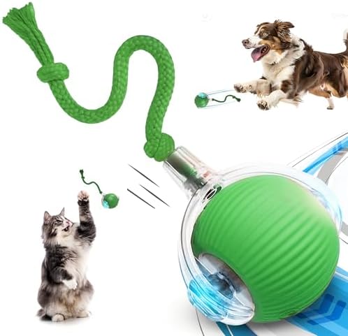 Speedy Tail 2.0 Cat Toy, 360°Automatic Rolling Ball, Smart Interactive Cat Toy, Smart Jumping Ball for Dogs