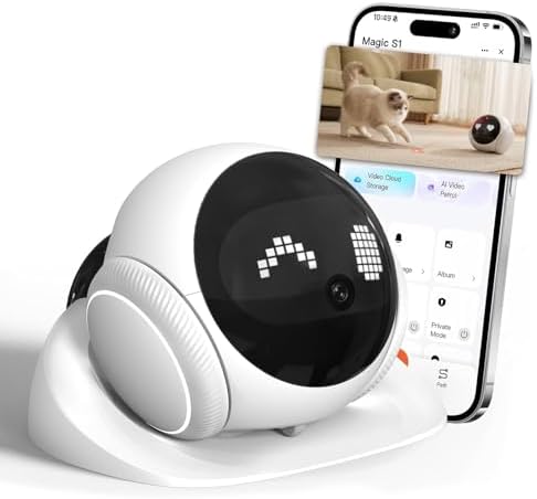 Vivideye Pet Camera 1080P, Movable Robot Security Camera for Dog Cat
