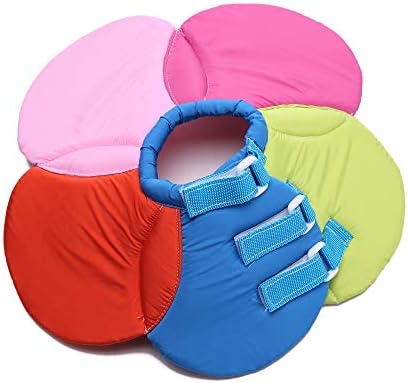 Dog Cone E-Collar Flower Soft Elizabethan Waterproof Grooming Recovery Protective Adjustable Collar for Puppy Small Medium Dogs (S Neck: 9-11in, Rainbow)