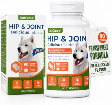 Glucosamine Hip & Joint Supplement for Dogs, Chewable Tabs, 90 Ct