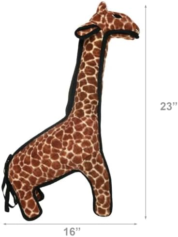 TUFFY® - Original : Giraffe Dog Toy : Ultra Durable Plush Dog Toy with Multiple Layers & Reinforced Seams, Washable and Floats, Original Construction
