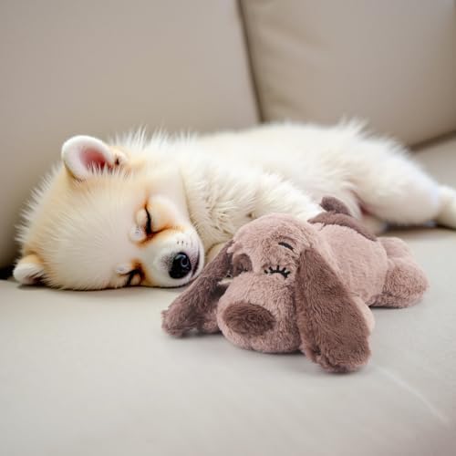 BEVERLYSHARK Beverly Shark Puppy Heartbeat Toy Dog Anxiety Relief Calming Aid Puppy Heartbeat Stuffed Animal Behavioral Training Sleep Aid Comfort Soother Plush Toy for Puppies Cats