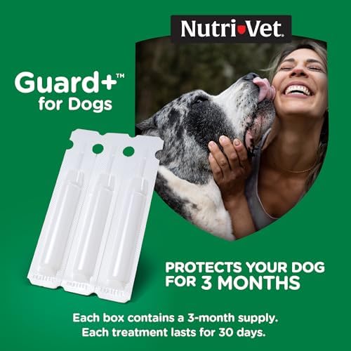 Nutri-Vet Guard+ Spot On for Dogs 89-132 lbs, Flea Treatment, 3 Doses
