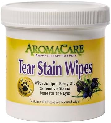 Grooming Wipes Dog and Puppy Eye Ear or Dental Gentle Textured Cleansing Pad 100 Pack Canisters (Ear Wipe Pads)