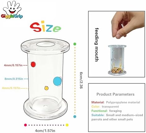 Bird Foraging Toys with Feeder Ball, Durable Plastic Parrot Training Puzzle & Interactive Treat Dispenser for Cockatiels, Conures, Parakeets, Budgies(Pack 3)