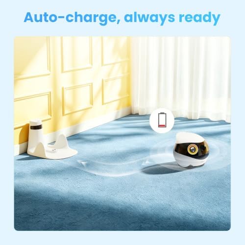 Enabot EBO SE 2 Mobile Pet Camera: 2K Home Robot Companion (Yellow Eyes)