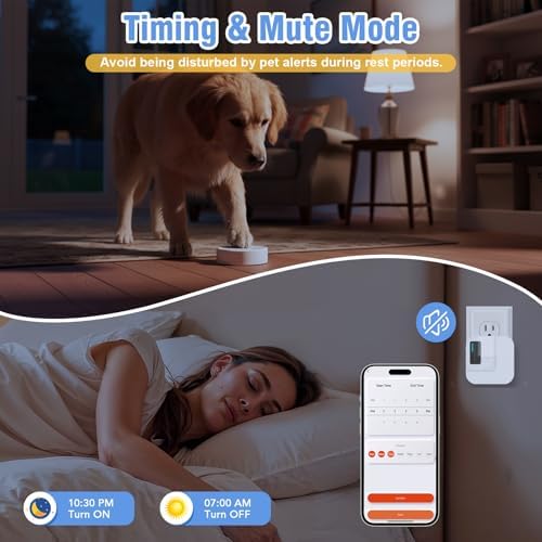 ChunHee WiFi Smart Dog Door Bell for Potty Training to Go Outside–Wireless Doggy Doorbell with Tuya Phone Notification–Waterproof Touch Button and Adjustable Volume, Multi-User Alerts(1 Dog Buttons)