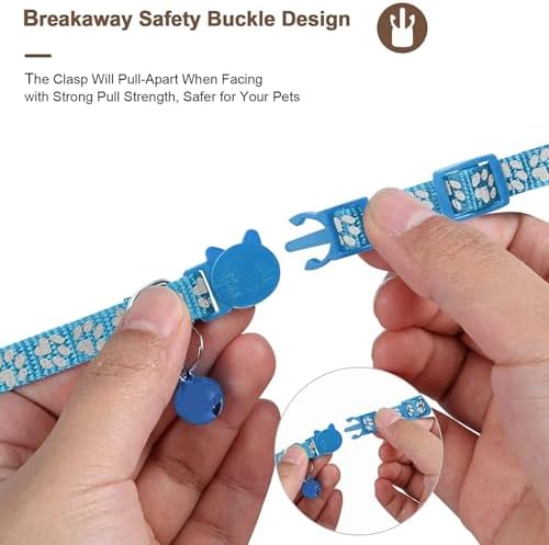GPS Tracker for Cats, Mini GPS Pet Tracker with Collar, IPX8 Waterproof Cat Trackers Collar,No Monthly Fee,Work with Apple Find My(iOS Only),Smart Trackers for Pets-Blue-2