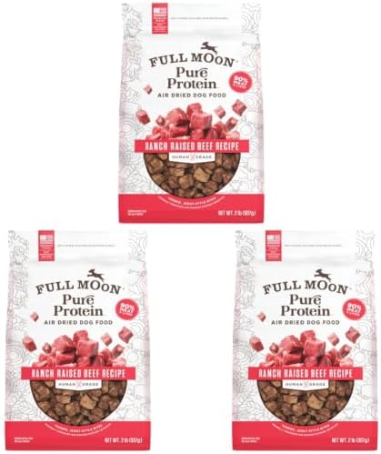 Full Moon® Pure Protein Air Dried Dog Food Ranch Raised Beef Recipe, 2 Pound (Pack of 3)