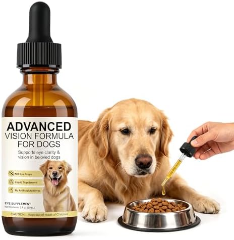 Advanced Vision Formula for Dogs, Liquid Eye Health Supplement with Lutein, Zeaxanthin & Astaxanthin, Supports Clear Vision & Comfort, Daily Dog Eye Care Drops, 30ml