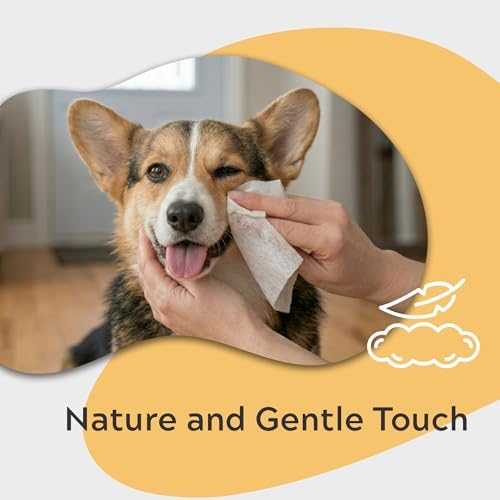 Pet Wipes for Dogs & Cats – Hypoallergenic & Gentle – with Aloe, Oat Extract, Chamomilla, Cucumber, Calendula & Vitamin E – for Cleaning Paws, Face & Body – Unscented – 400 Count
