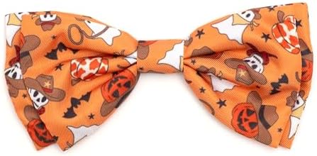 THE WORTHY DOG Halloween Patterns Pet Bow Ties for Dogs & Cats, Howdyween