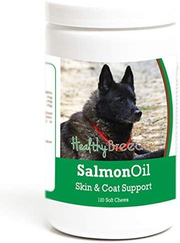 Healthy Breeds Norwegian Elkhound Salmon Oil Soft Chews 120 Count