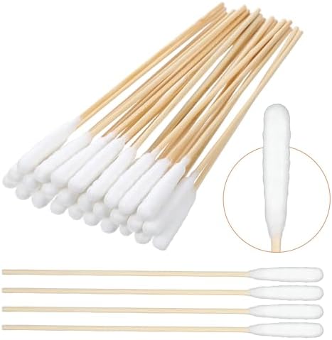 100 PCS Long Cotton Swabs for Dog Ears, 6-Inch Large Cotton Ear Swabs for Cleaning Dog Ears, Extra-Long Handle Ear Picks for Pet Cleaner Care, Long Swab for Cleaning